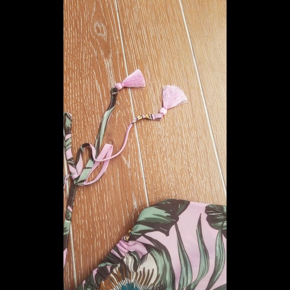 J Crew Factory printed tie cold-shoulder top 12 - Picture 4 of 7